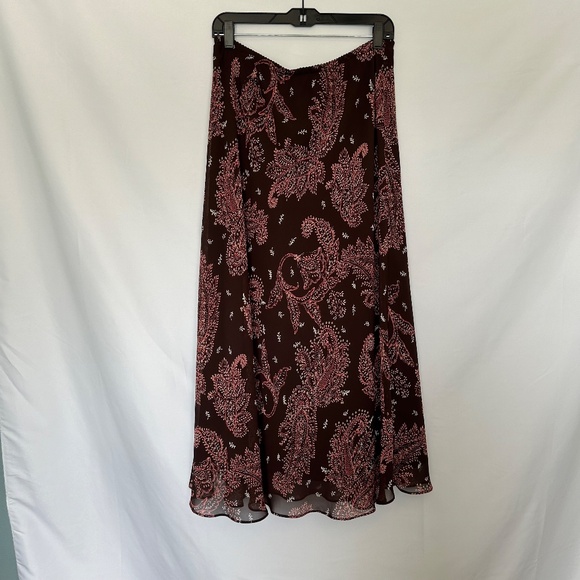east 5th Brown Paisly Maxi‎ Skirt - Picture 1 of 6
